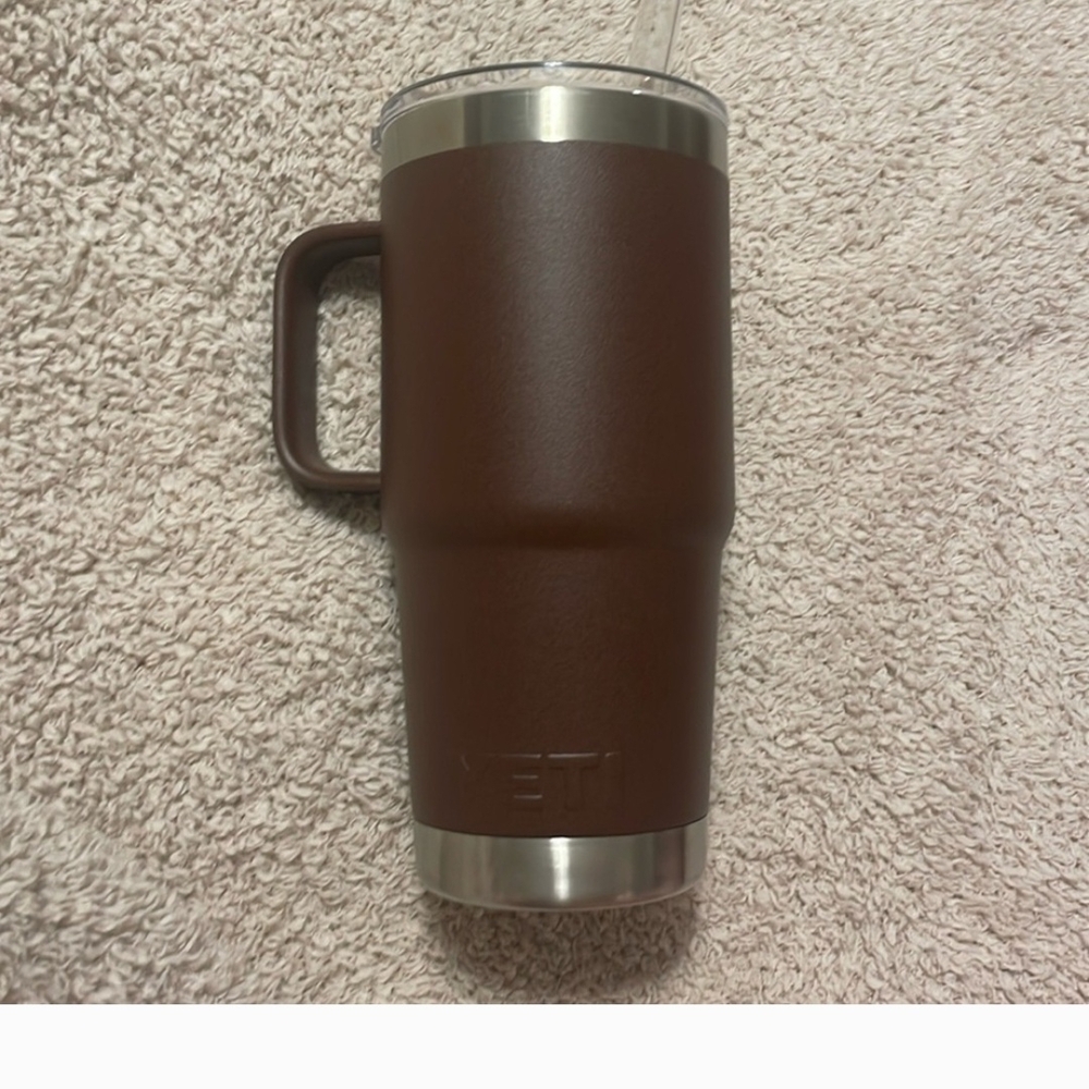 YETI Dark Brown Tumbler with Handle